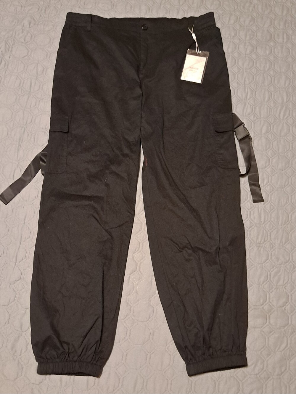 Womens Black Cargo Pants - Unbranded Sz 3XL